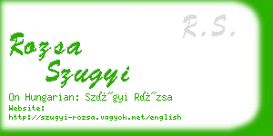 rozsa szugyi business card